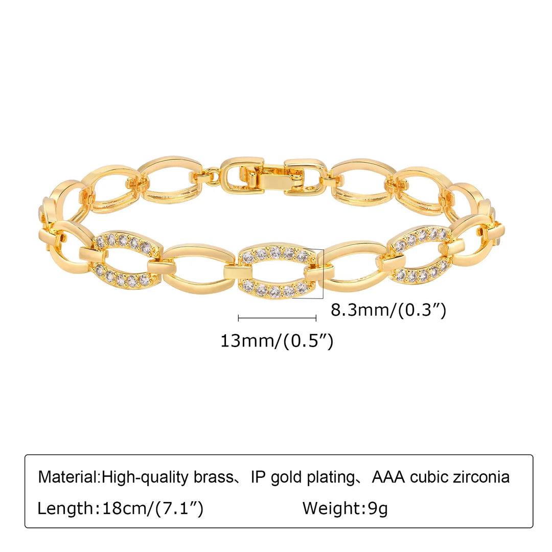 Wilhelmina | Vergulde Paperclip Armband