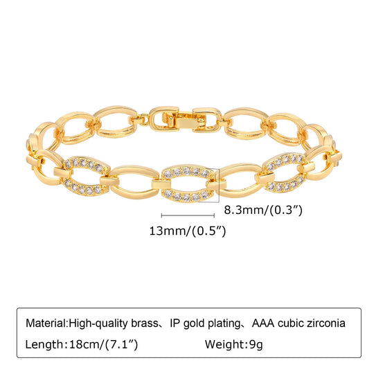 Wilhelmina | Vergulde Paperclip Armband