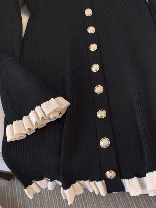 Janna | Elegante Vintage Gebreide Mini Jurk