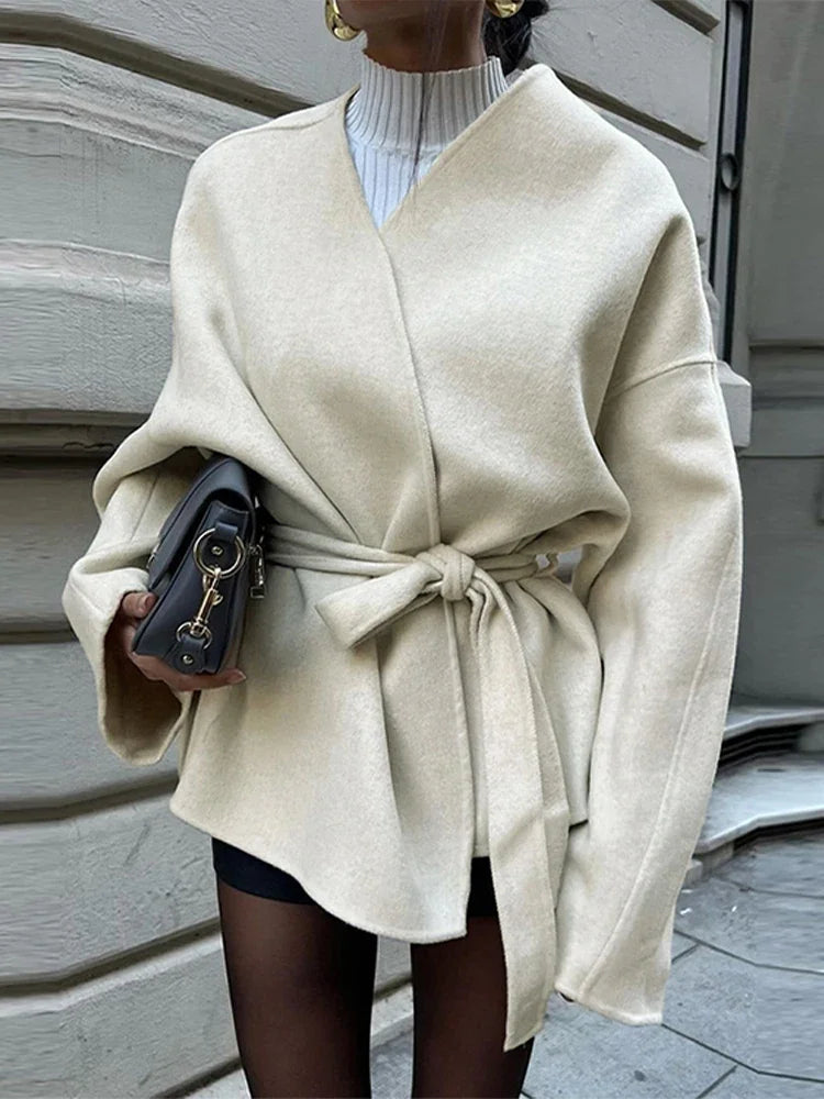Demi | Fleece Jas Met riem