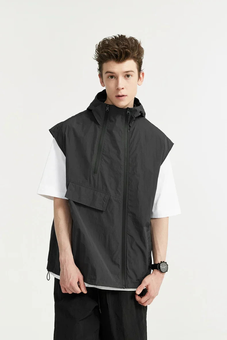 Fischer | Moderne heren vest met capuchon