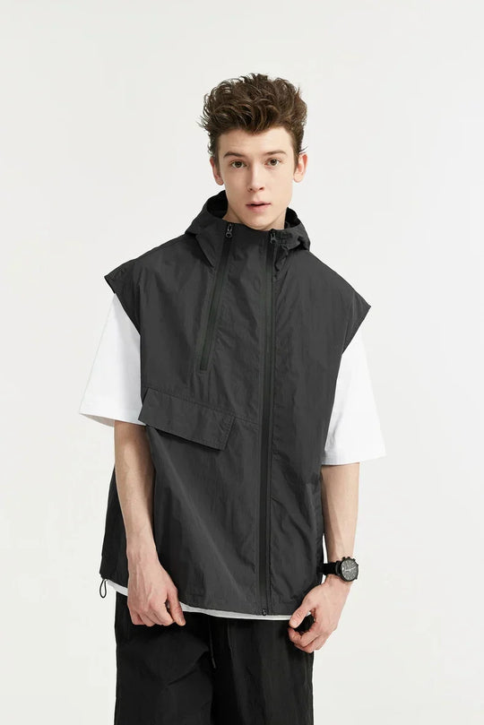 Fischer | Moderne heren vest met capuchon