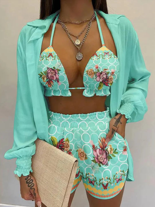 Elanith | Groene Hoge Taille Bikini Set