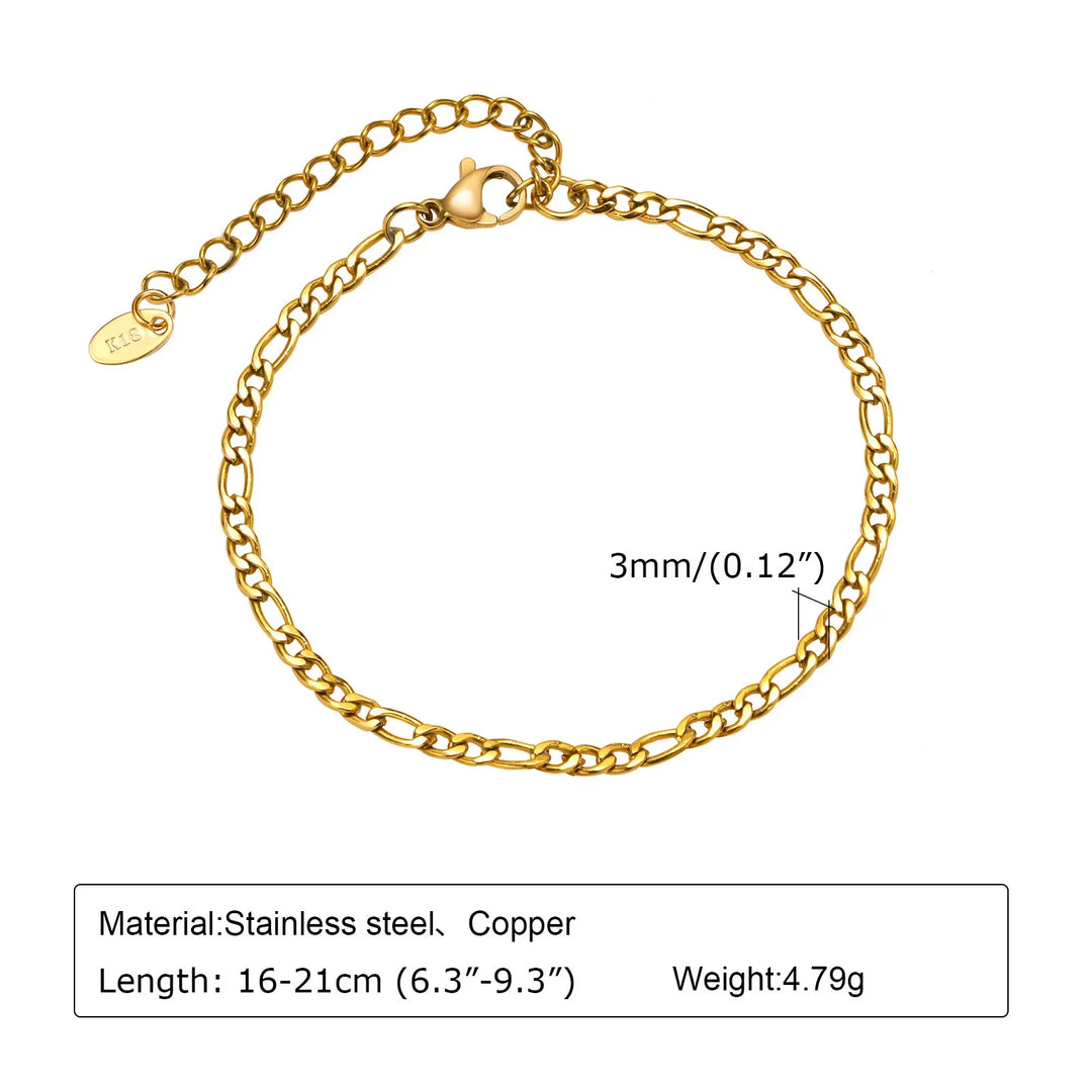 Wilhelmina | Vergulde Paperclip Armband