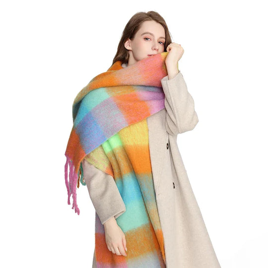 Gwendaira | Luxe Kasjmier Dames Sjaal met Franjes