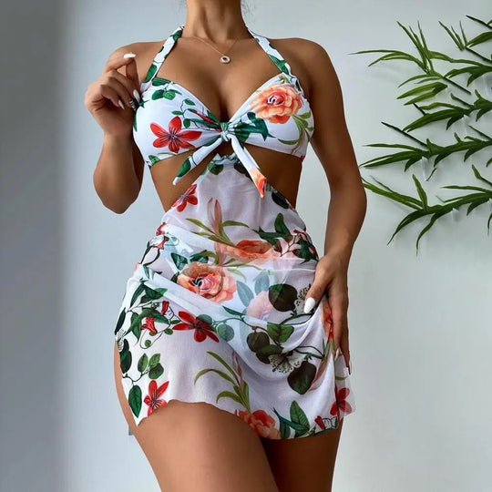Sandara | Dames Halter Bikini Met Rok