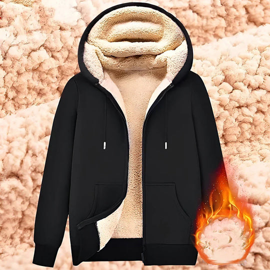 Trendy Lamswollen Jasje met Ritssluiting, Unisex
