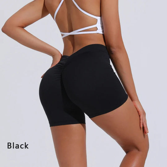 Philomena | V-rug yoga-shorts dames