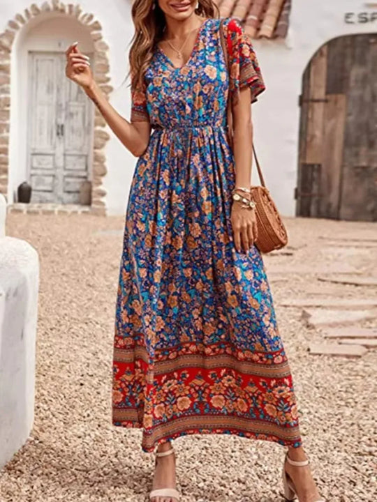 Daisy | Boho Maxi Bloemenjurk