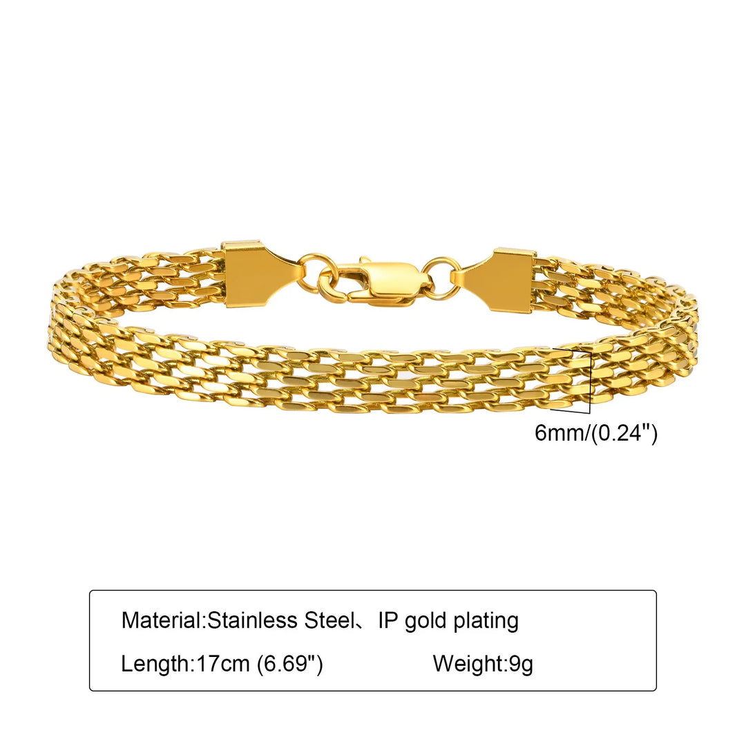 Wilhelmina | Vergulde Paperclip Armband