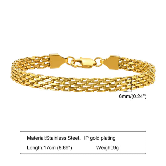 Wilhelmina | Vergulde Paperclip Armband