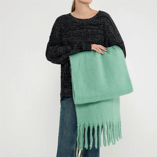 Gwendaira | Luxe Kasjmier Dames Sjaal met Franjes