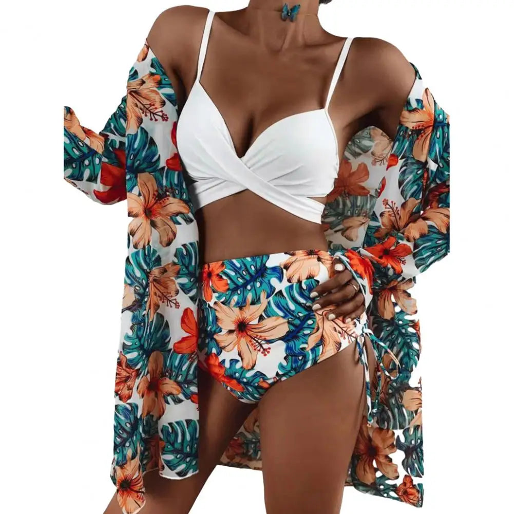 Frena | Bloemenprint Bikini met Tuniek