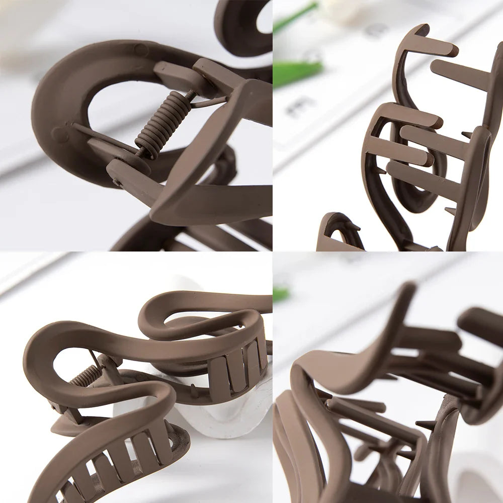 13cm Acryl Haarspeld – Mat Golvend Design in 4 Kleuren