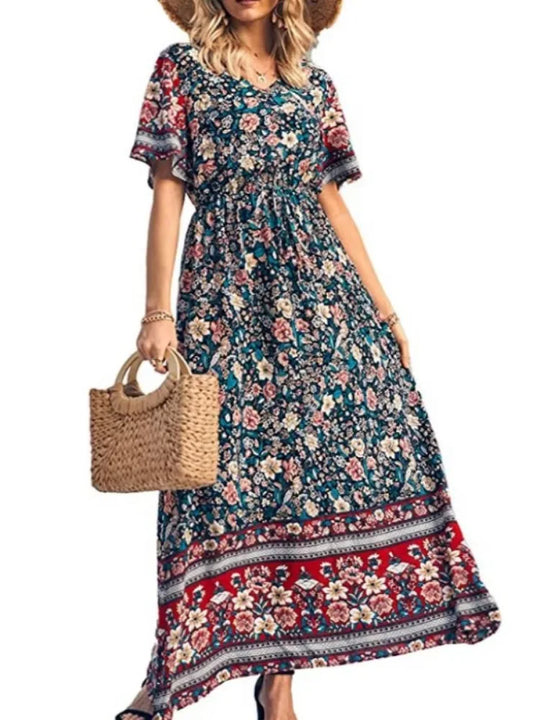 Daisy | Boho Maxi Bloemenjurk