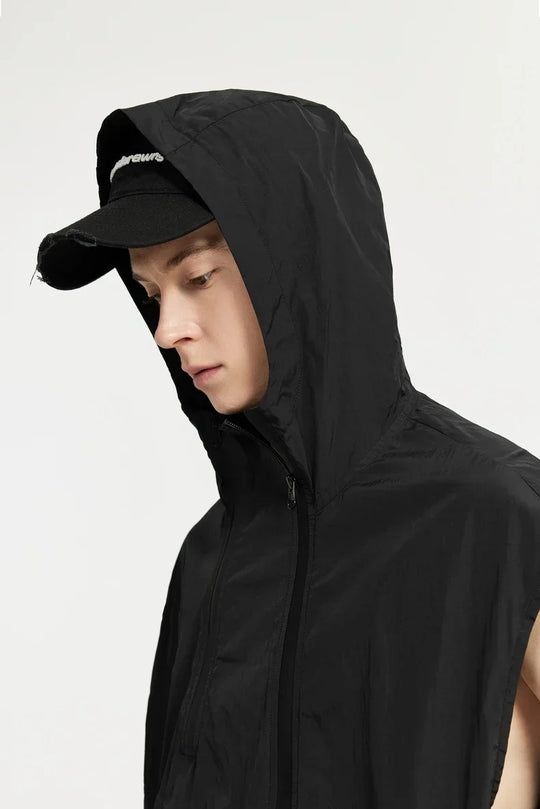 Fischer | Moderne heren vest met capuchon