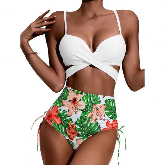 Frena | Bloemenprint Bikini met Tuniek