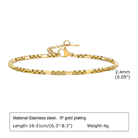 Wilhelmina | Vergulde Paperclip Armband