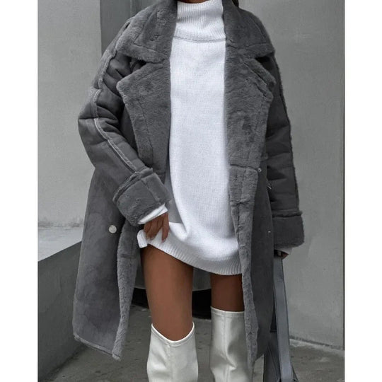 Gisalette | Winterjas met Fleece en Imitatiebont