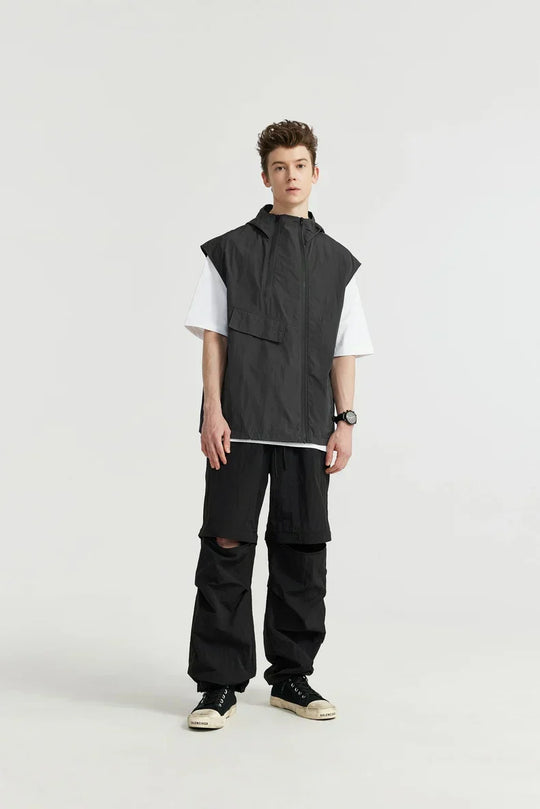 Fischer | Moderne heren vest met capuchon