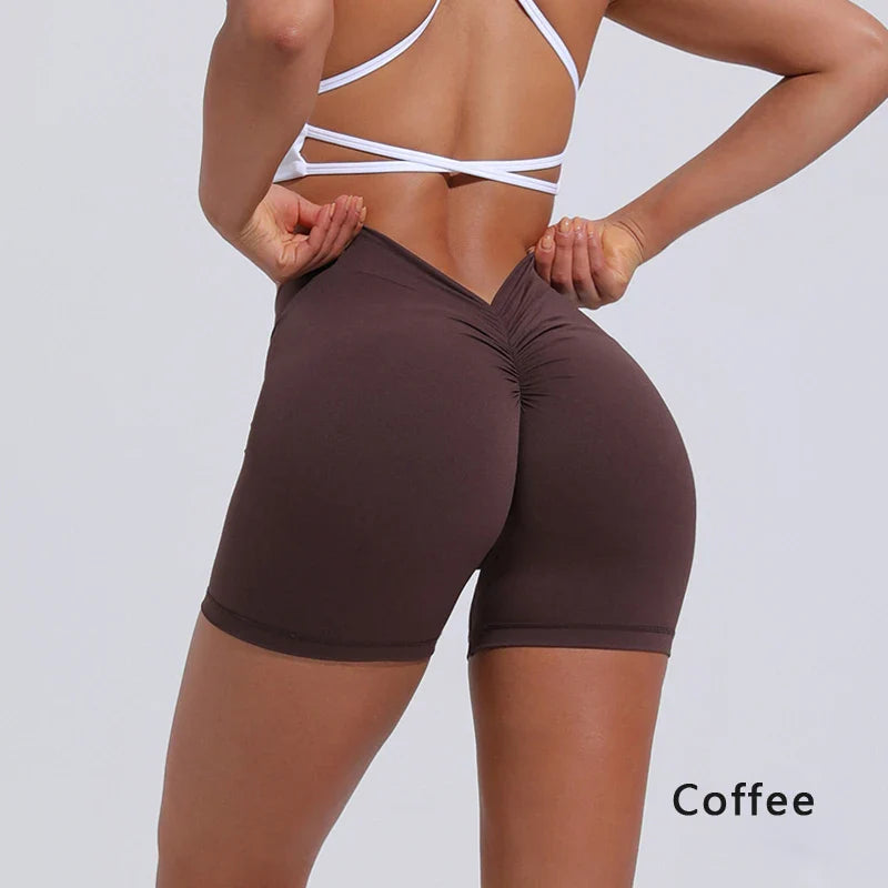 Philomena | V-rug yoga-shorts dames