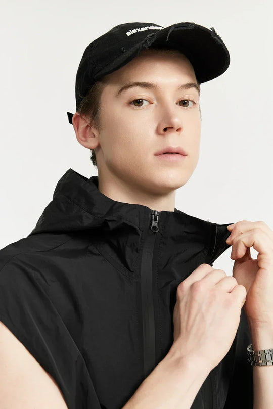 Fischer | Moderne heren vest met capuchon