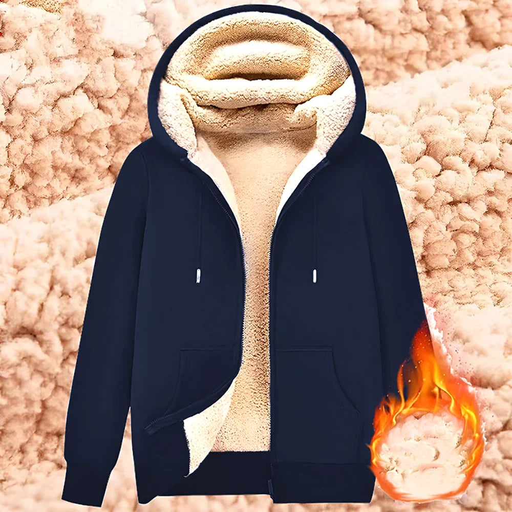 Trendy Lamswollen Jasje met Ritssluiting, Unisex