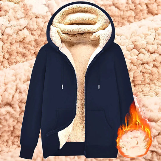 Trendy Lamswollen Jasje met Ritssluiting, Unisex