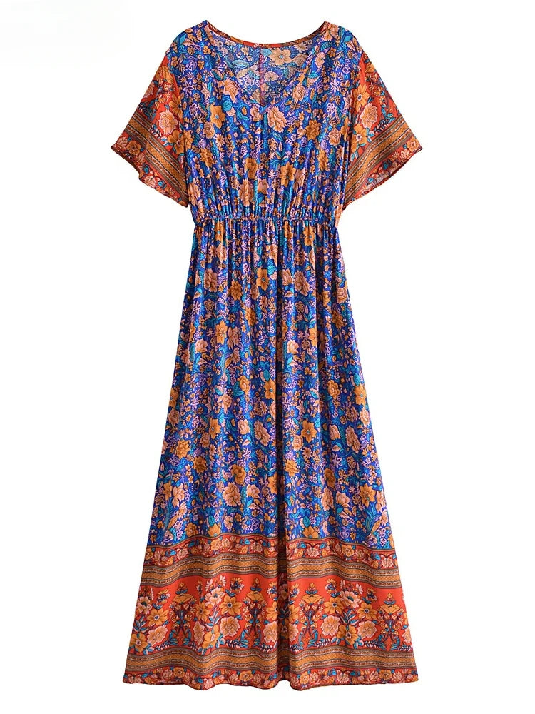 Daisy | Boho Maxi Bloemenjurk