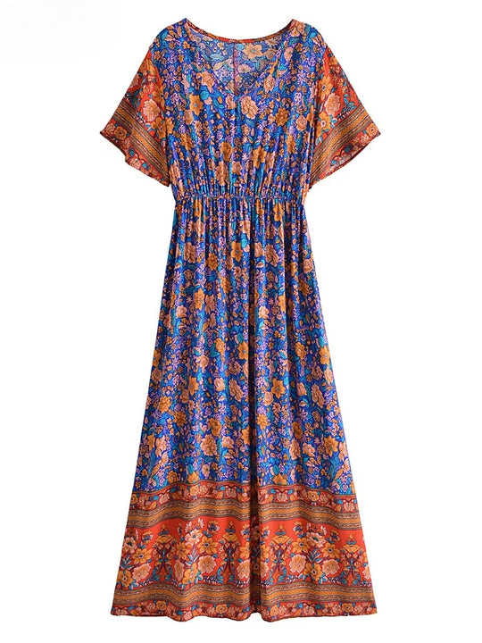 Daisy | Boho Maxi Bloemenjurk