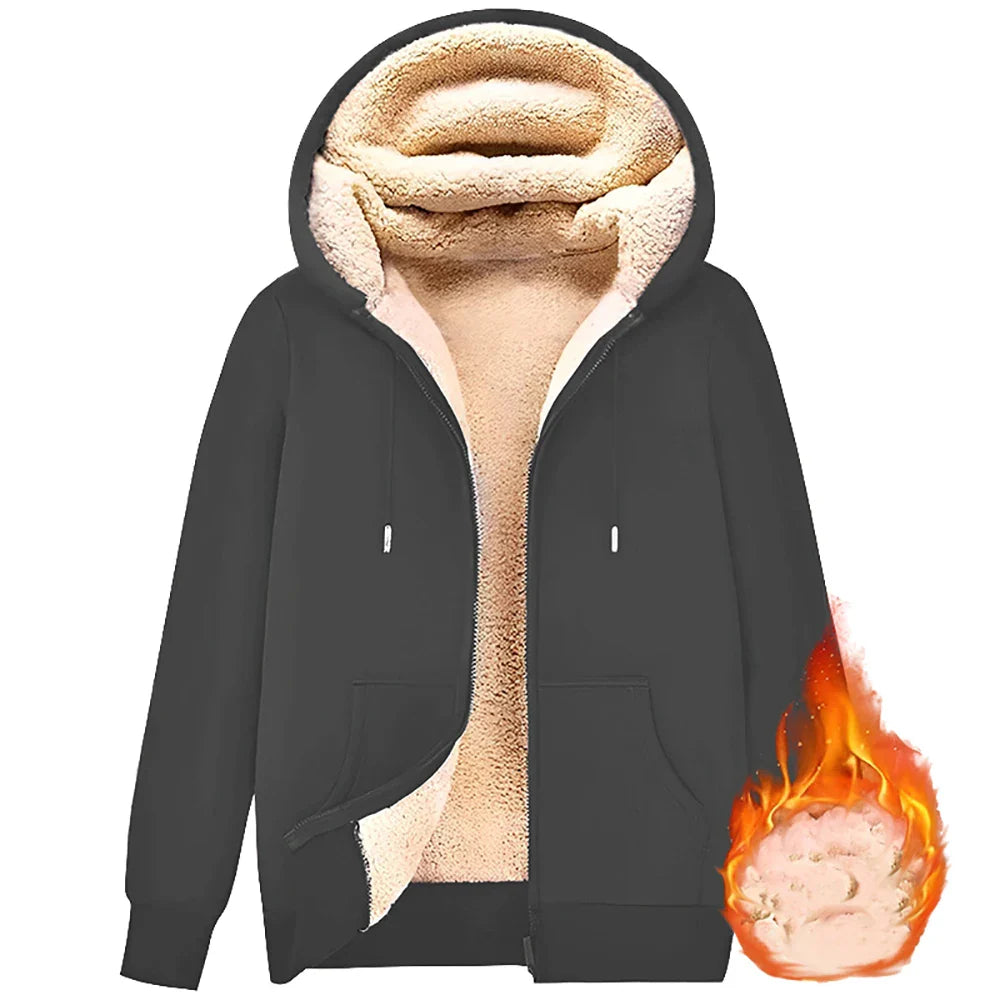 Trendy Lamswollen Jasje met Ritssluiting, Unisex
