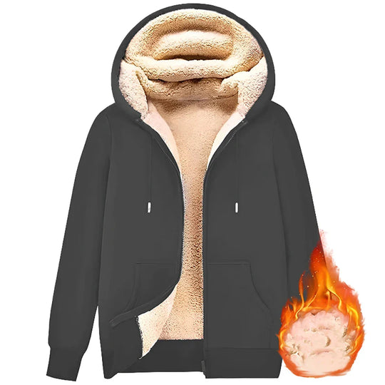 Trendy Lamswollen Jasje met Ritssluiting, Unisex