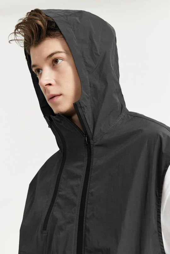 Fischer | Moderne heren vest met capuchon
