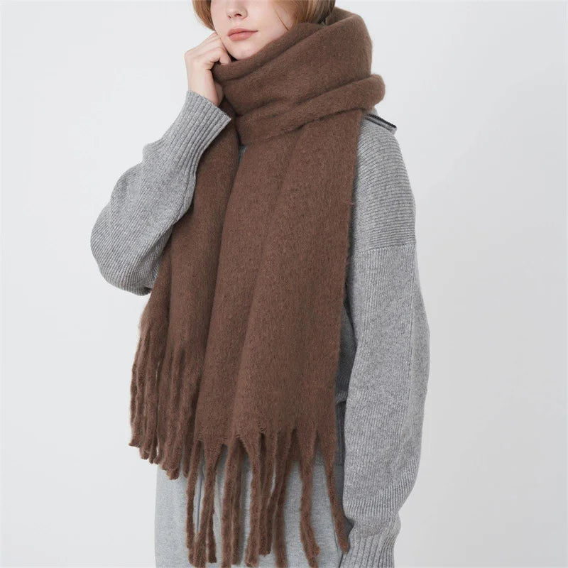 Gwendaira | Luxe Kasjmier Dames Sjaal met Franjes