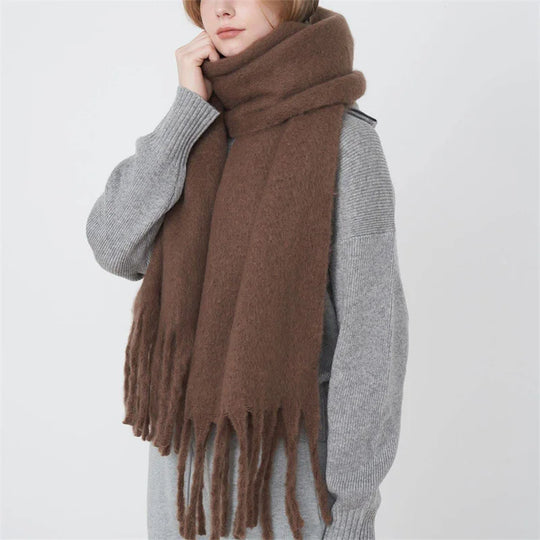 Gwendaira | Luxe Kasjmier Dames Sjaal met Franjes