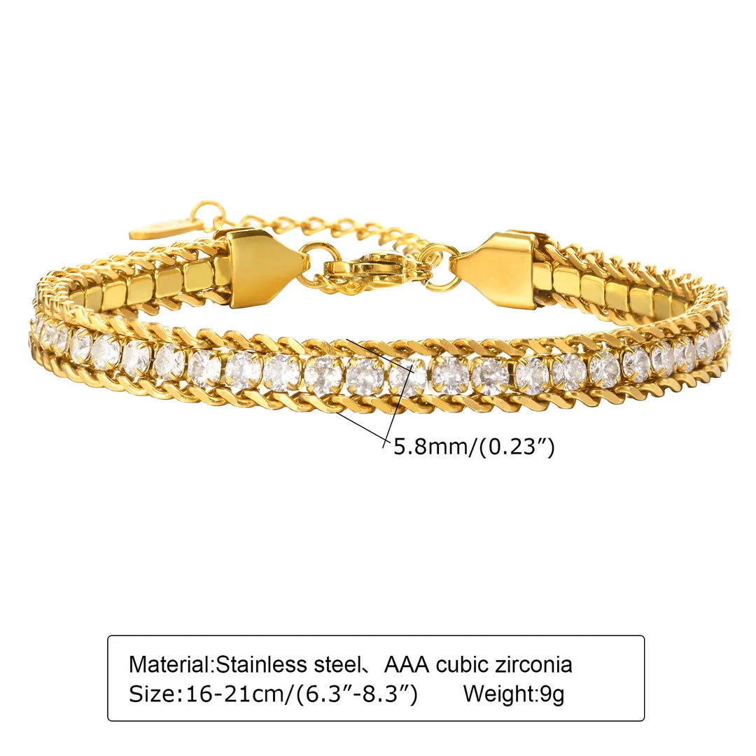 Wilhelmina | Vergulde Paperclip Armband