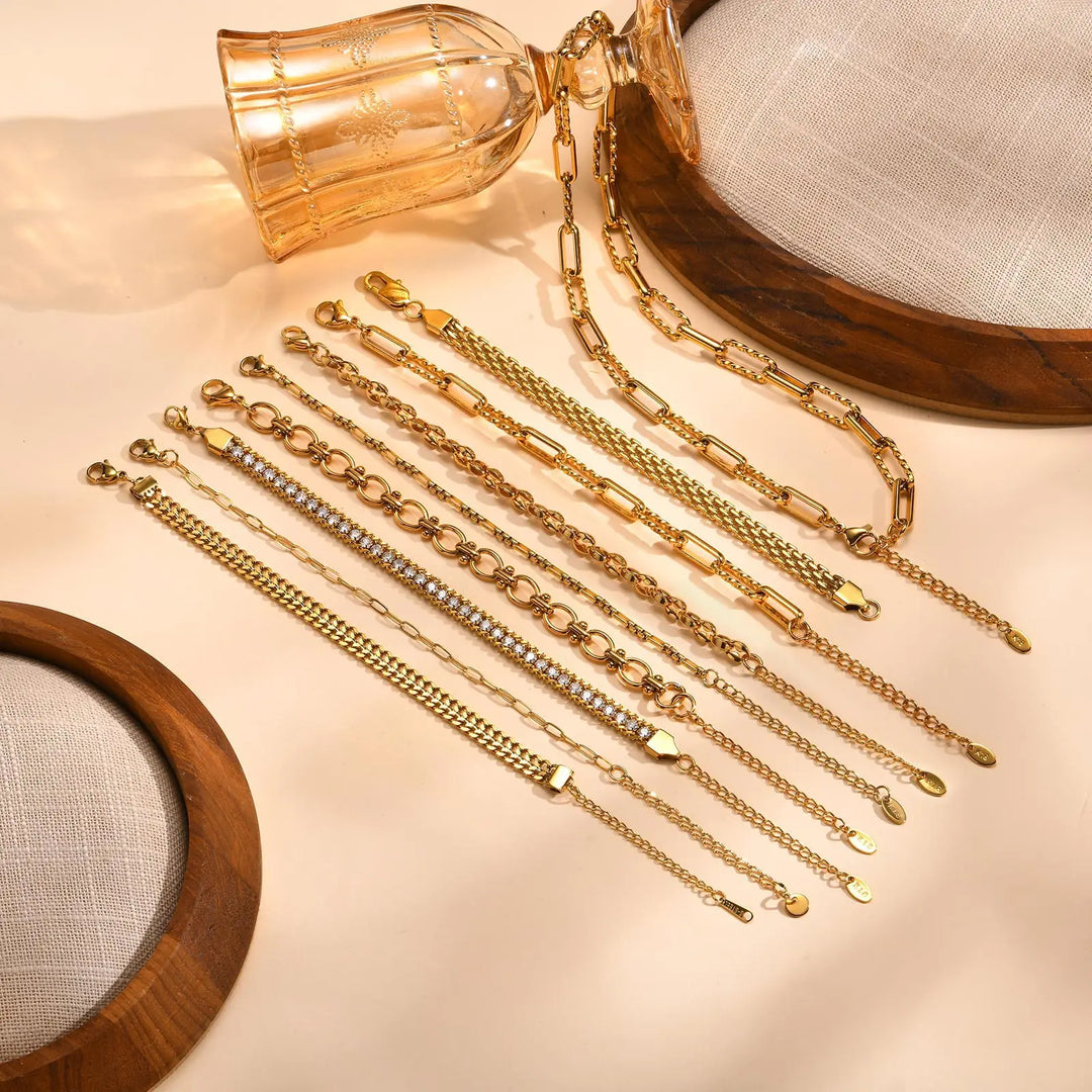 Wilhelmina | Vergulde Paperclip Armband