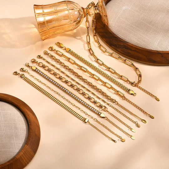 Wilhelmina | Vergulde Paperclip Armband