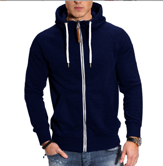 Cyan | Comfortabele hoodie met capuchon en rits