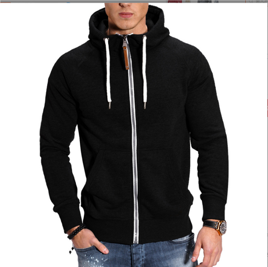 Cyan | Comfortabele hoodie met capuchon en rits