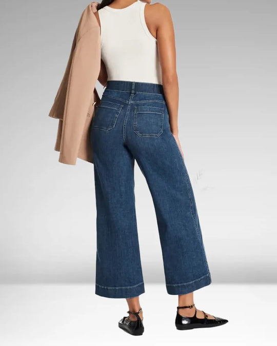 Trina | Damesjeans met wijde pijpen