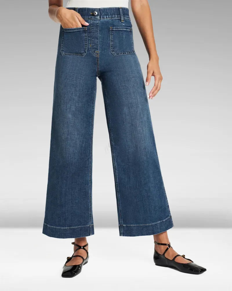 Trina | Damesjeans met wijde pijpen
