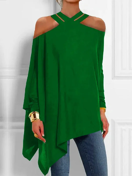 Yseulten | Asymmetrische Blouse met Vrije Schouder