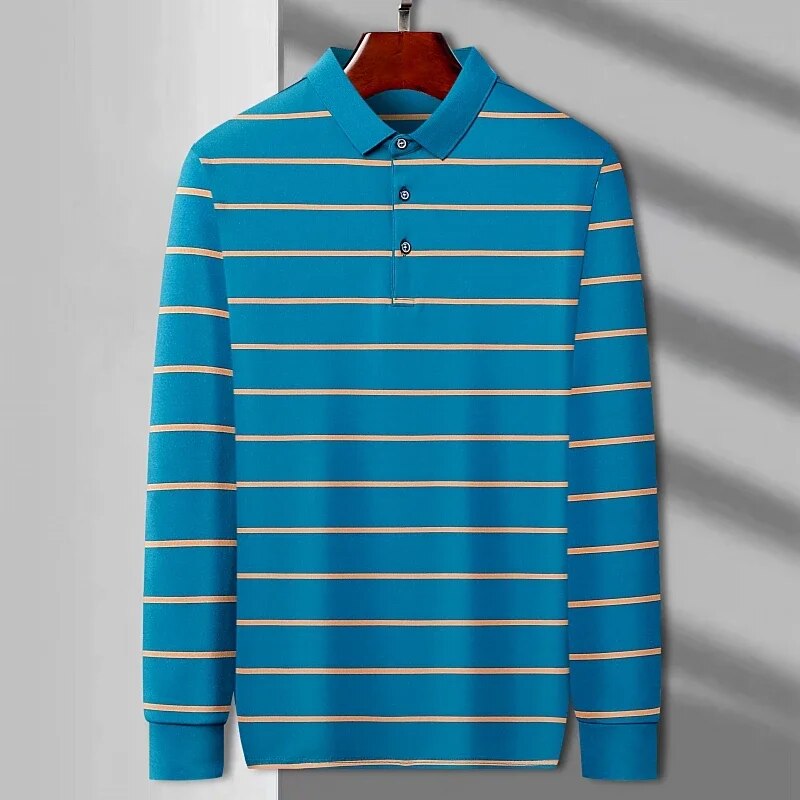 Norbert | Stijlvol Heren Lange Mouwen Poloshirt