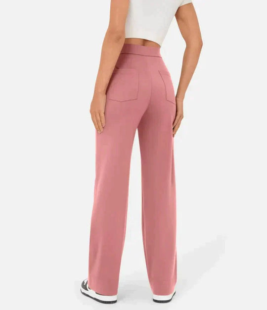 Nica | Stijlvolle High-Waist-broek met knoopdetail