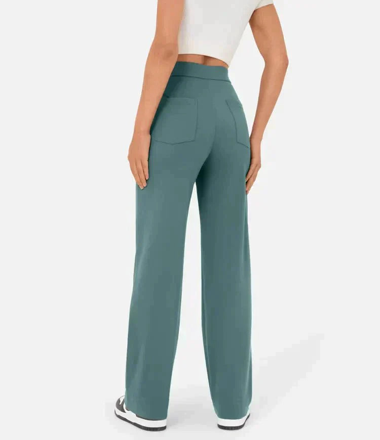 Nica | Stijlvolle High-Waist-broek met knoopdetail