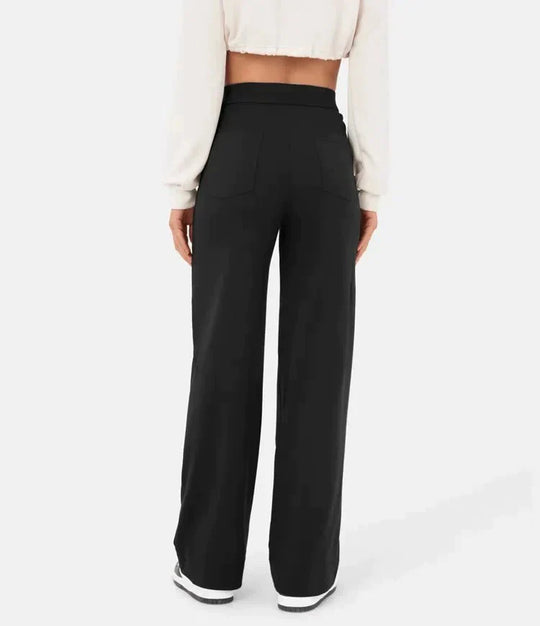 Nica | Stijlvolle High-Waist-broek met knoopdetail