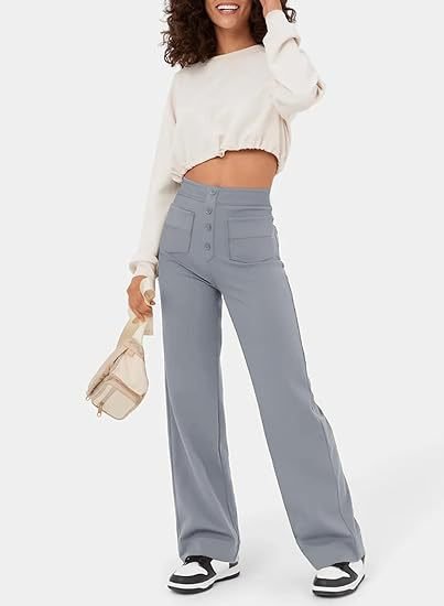 Nica | Stijlvolle High-Waist-broek met knoopdetail