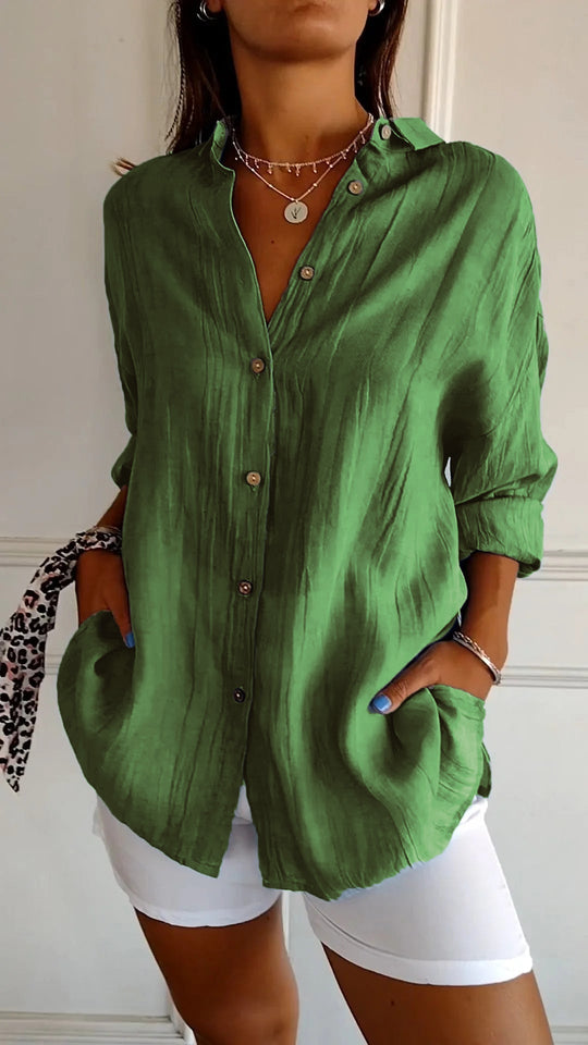 Nira | Veelzijdige Hemdblouse met Knopen