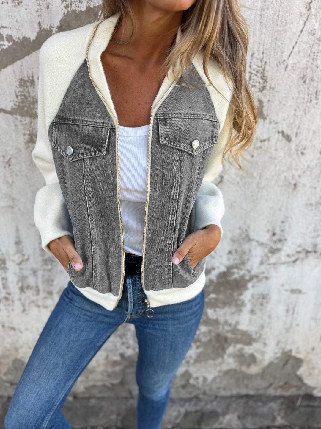 Thea | Chique contrasterend streetwear jack
